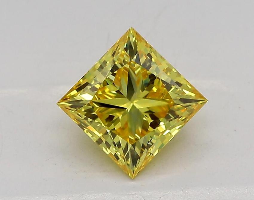 1.01 Ct. Fancy Vivid Yellow Princess Lab Grown Diamond