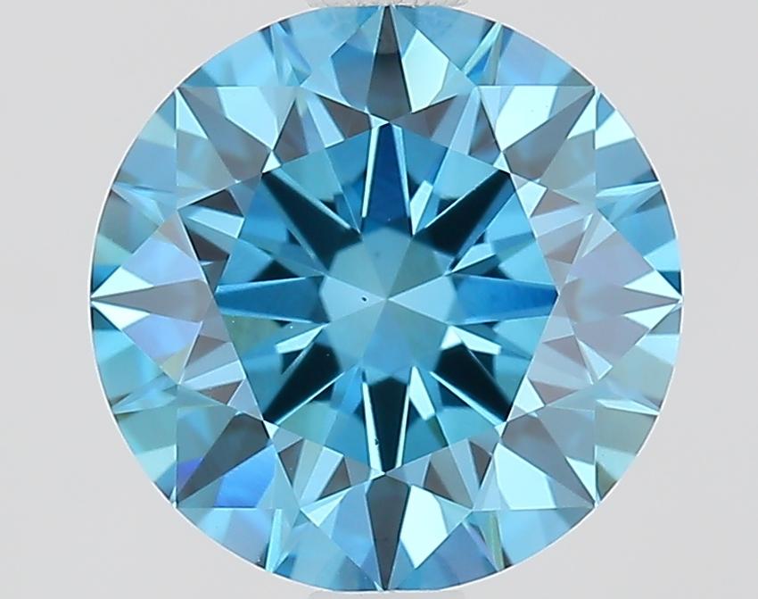1.71 Ct. Fancy Vivid Blue Round Lab Grown Diamond