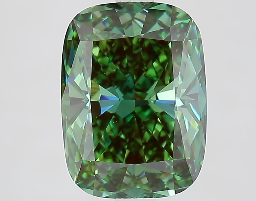3.01 Ct. Fancy Vivid Pink Cushion Lab Grown Diamond
