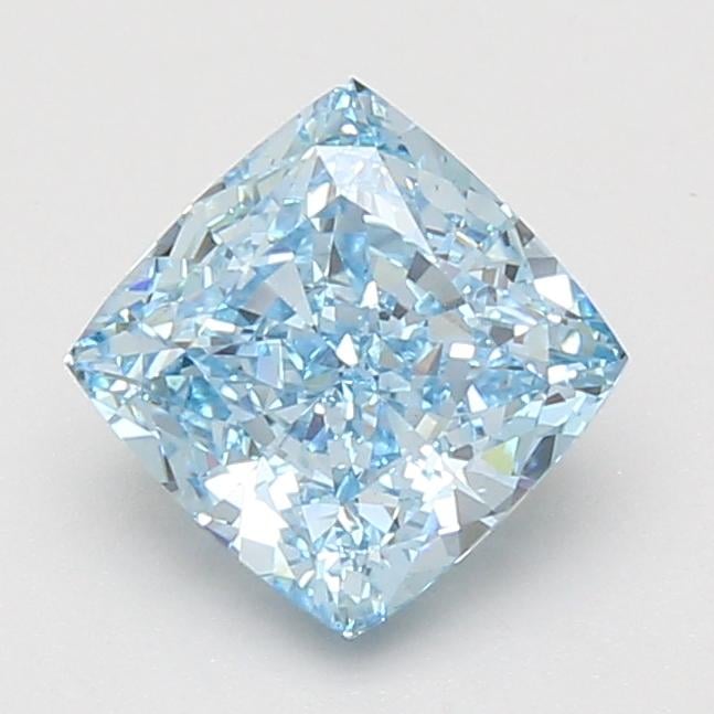 2.06 Ct. Fancy Vivid Blue Cushion Lab Grown Diamond