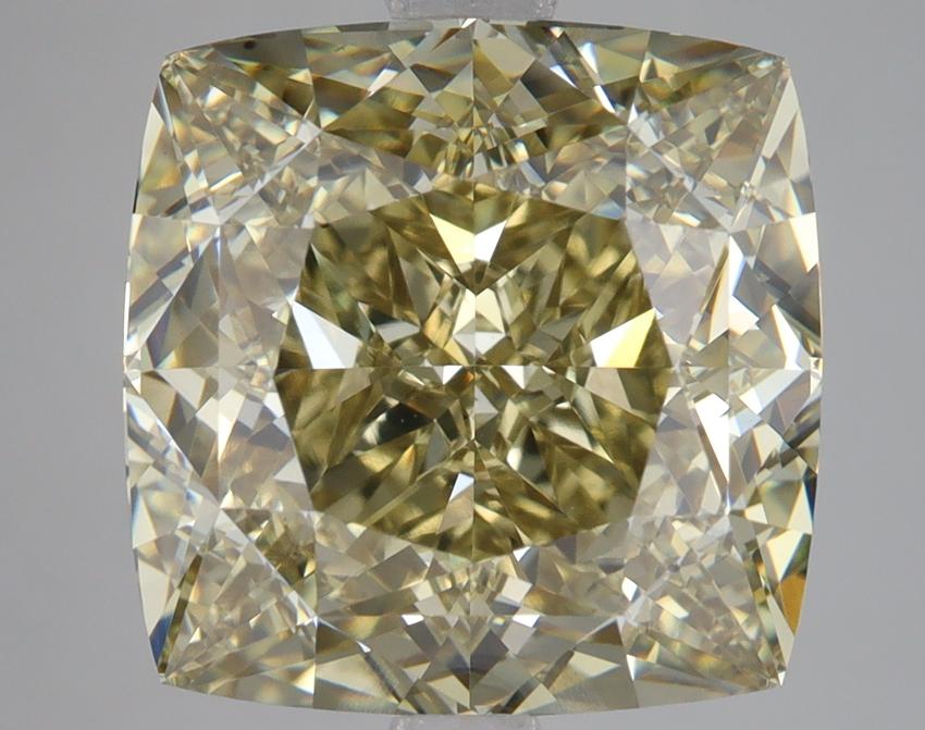 9.06 Ct. Fancy Greyish Yellow Cushion Lab Grown Diamond