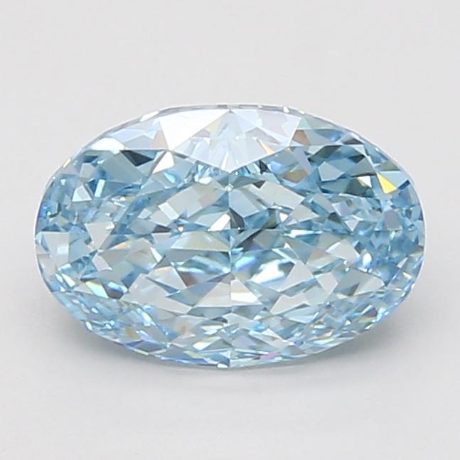 2.07 Ct. Fancy Vivid Blue Oval Lab Grown Diamond