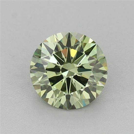 0.76 Ct. Fancy Vivid Green Round Lab Grown Diamond