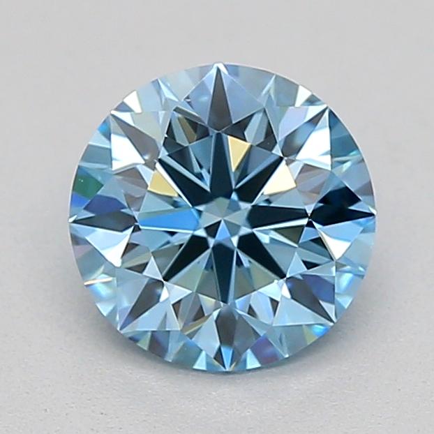 0.53 Ct. Fancy Vivid  Blue Round Lab Grown Diamond