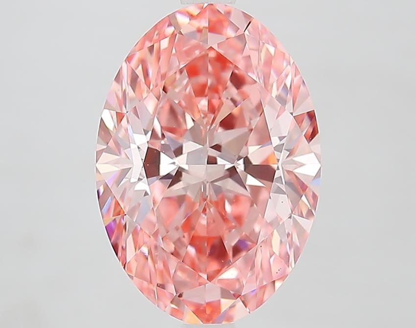 4.07 Ct. Fancy Vivid Pink Oval Lab Grown Diamond