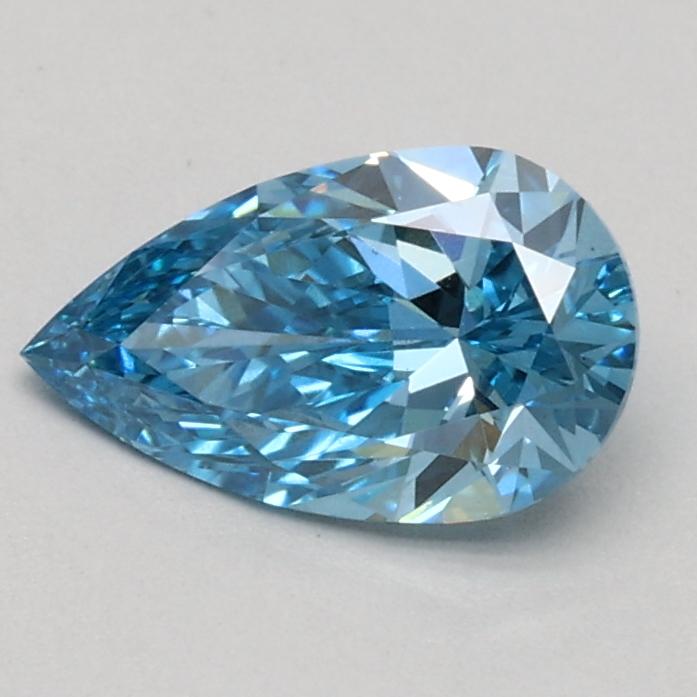 0.60 Ct. Fancy Vivid Blue Pear Lab Grown Diamond