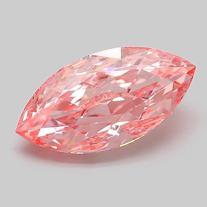 2.06 Ct. Fancy Vivid Pink Marquise Lab Grown Diamond