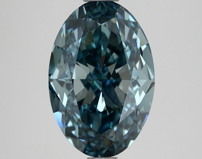2.55 Ct. Fancy Vivid Blue Oval Lab Grown Diamond