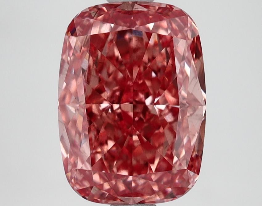 2.84 Ct. Fancy Vivid Pink Cushion Lab Grown Diamond