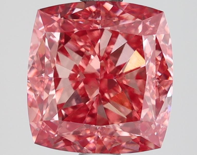 2.54 Ct. Fancy Vivid Pink Cushion Lab Grown Diamond
