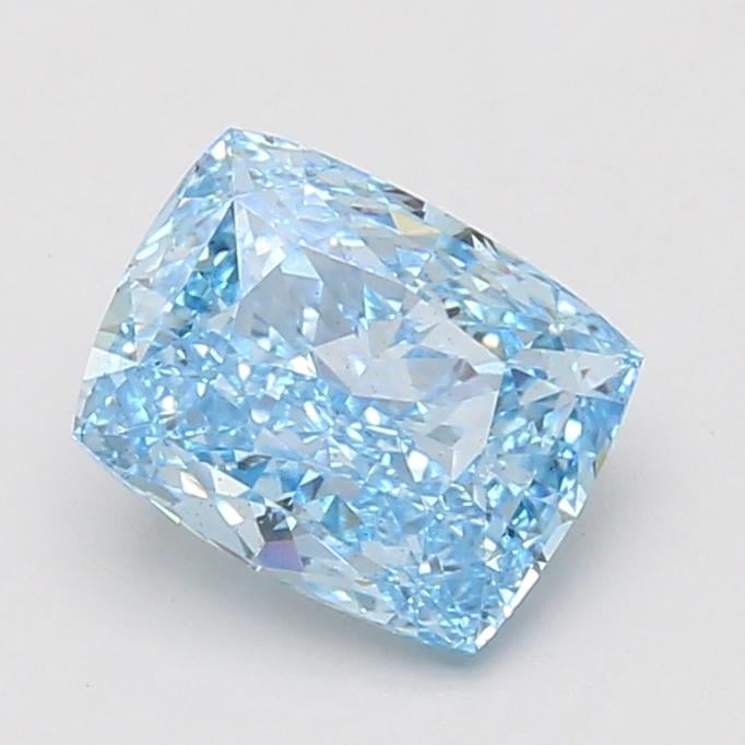 1.99 Ct. Fancy Vivid Blue Cushion Lab Grown Diamond