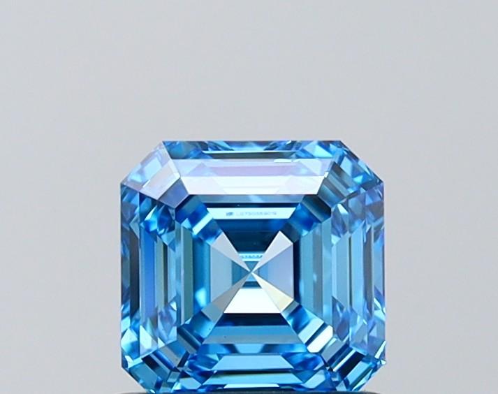 1.04 Ct. Fancy Vivid Blue Asscher Lab Grown Diamond