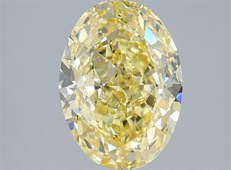 2.51 Ct. Fancy Intense  Yellow Oval Lab Grown Diamond