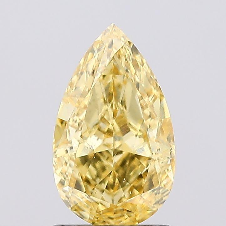 1.35 Ct. Fancy Vivid  Yellow Pear Lab Grown Diamond