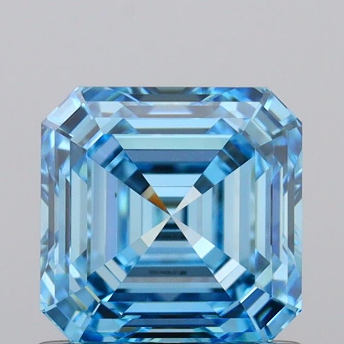 1.01 Ct. Fancy Vivid Blue Asscher Lab Grown Diamond