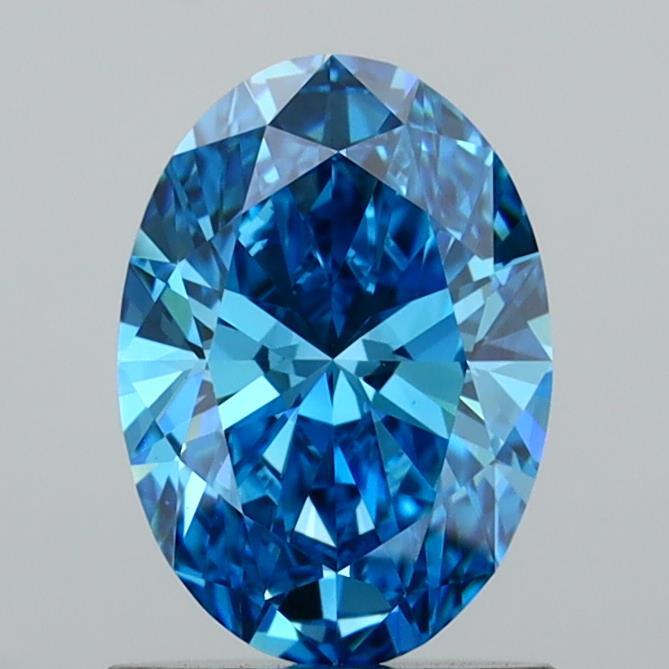 1.01 Ct. Fancy Vivid Blue Oval Lab Grown Diamond