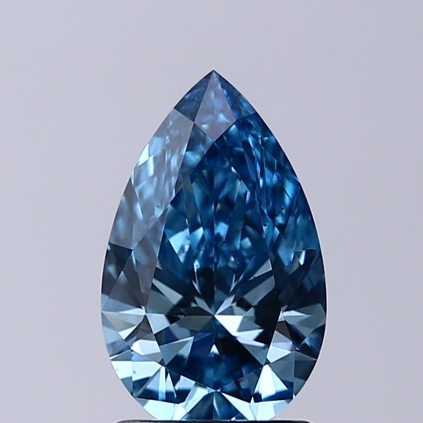 1.32 Ct. Fancy Vivid Blue Pear Lab Grown Diamond