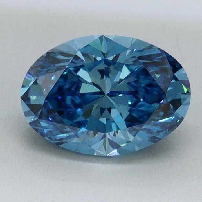 1.00 Ct. Fancy Vivid Blue Oval Lab Grown Diamond