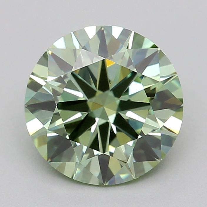 0.90 Ct. Fancy Green Round Lab Grown Diamond