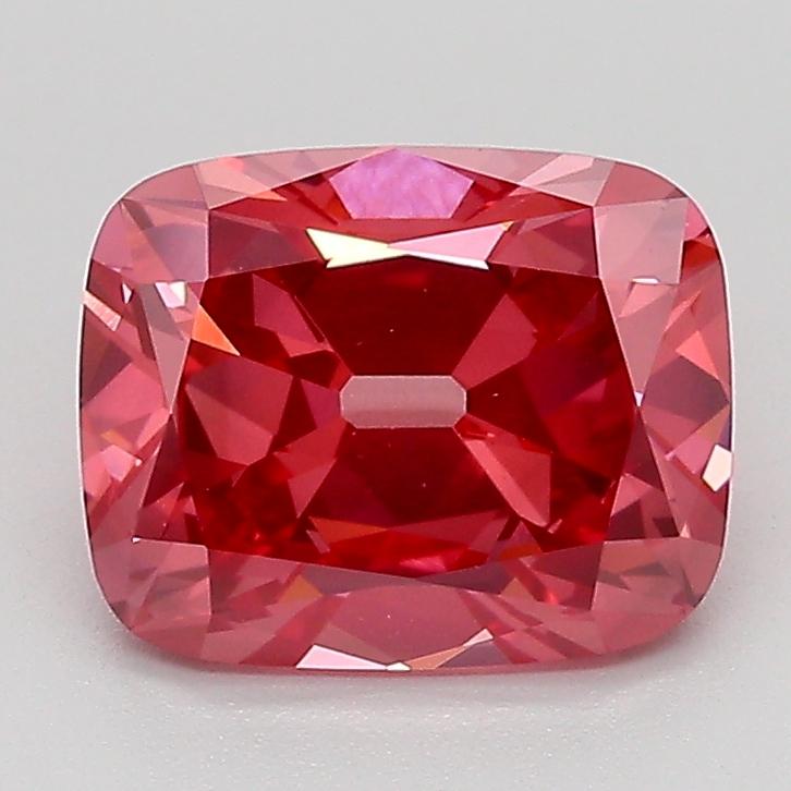 2.00 Ct. Fancy Vivid  Pink Cushion Lab Grown Diamond