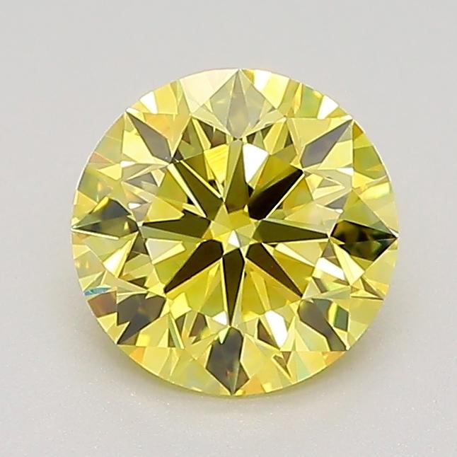 1.04 Ct. Fancy Intense Yellow Round Lab Grown Diamond