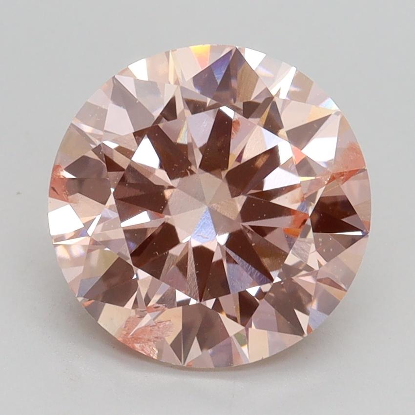 3.00 Ct. Fancy Intense Pink Round Lab Grown Diamond