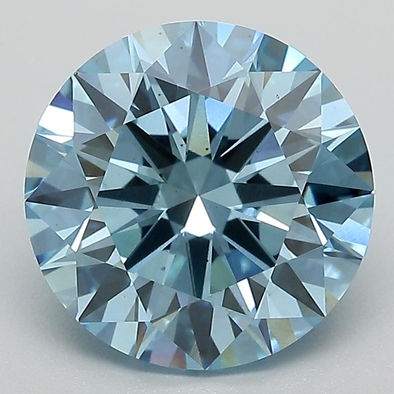 3.50 Ct. Fancy Vivid Blue Round Lab Grown Diamond