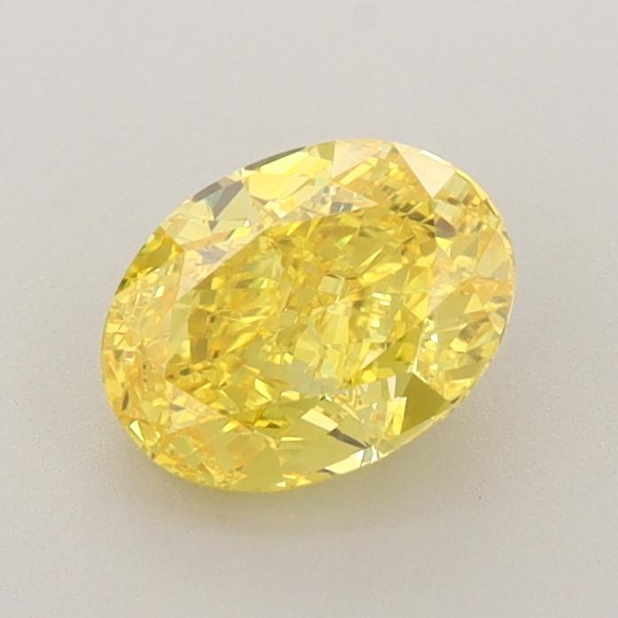 1.03 Ct. Fancy Vivid  Yellow Oval Lab Grown Diamond
