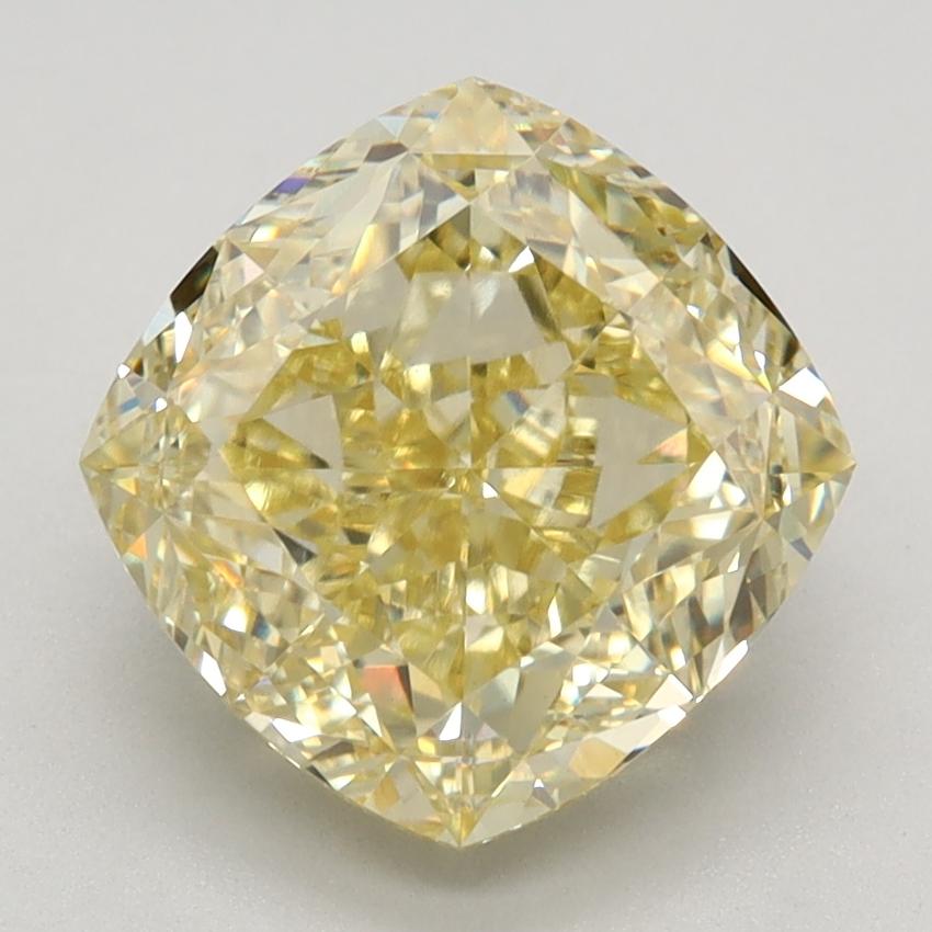 3.40 Ct. Fancy Intense Yellow Cushion Lab Grown Diamond