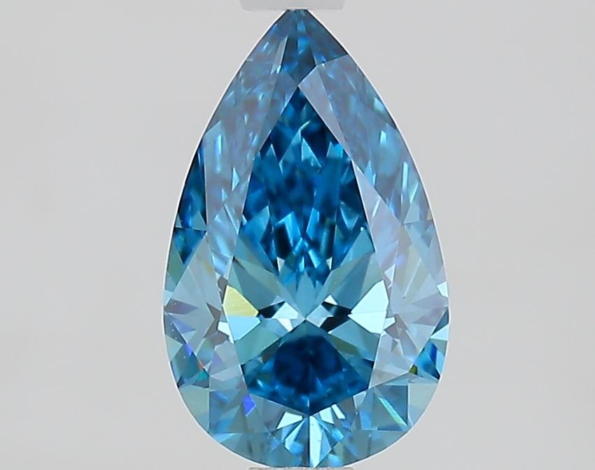 1.06 Ct. Fancy Vivid Blue Pear Lab Grown Diamond