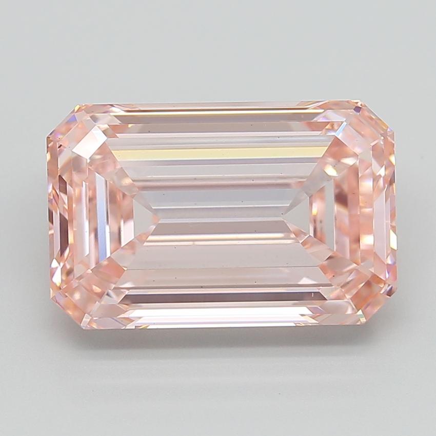 10.04 Ct. Fancy Intense  Pink Emerald Lab Grown Diamond