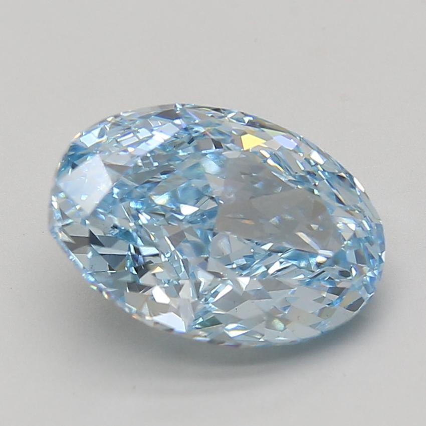 5.01 Ct. Fancy Vivid Blue Oval Lab Grown Diamond