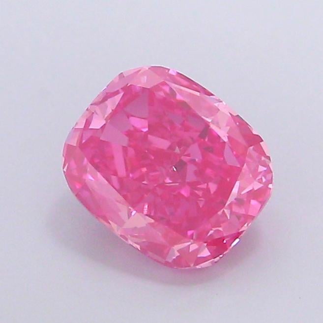 1.40 Ct. Fancy Vivid Pink Cushion Lab Grown Diamond