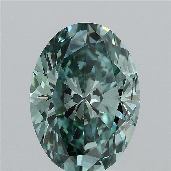 2.02 Ct. Fancy Vivid Green Oval Lab Grown Diamond