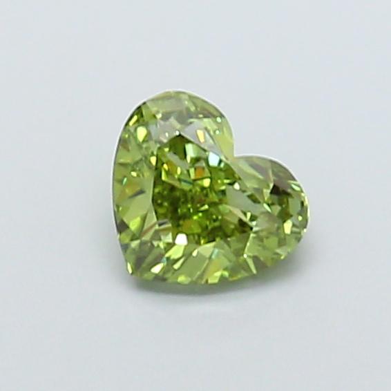 1.00 Ct. Fancy Vivid Green Heart Lab Grown Diamond
