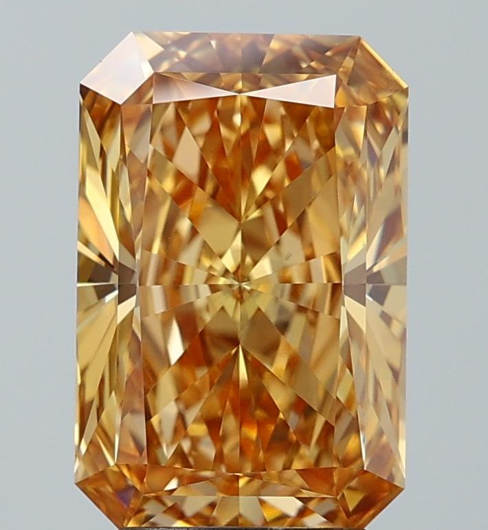 4.05 Ct. Fancy Vivid Orange Yellow Radiant Lab Grown Diamond