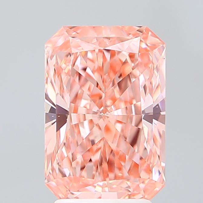 3.02 Ct. Fancy Vivid Pink Radiant Lab Grown Diamond