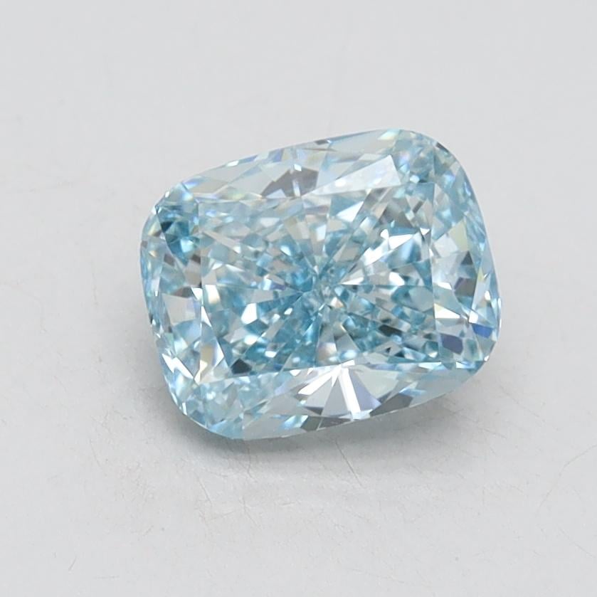 1.08 Ct. Fancy Intense Blue Cushion Lab Grown Diamond