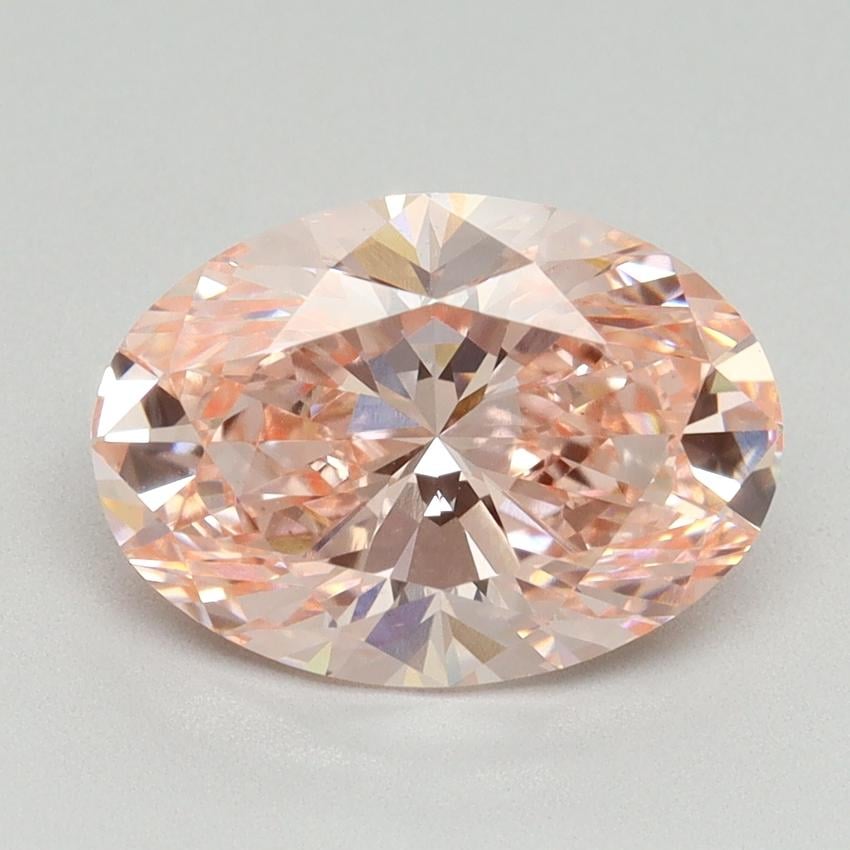 2.99 Ct. Fancy Vivid Pink Oval Lab Grown Diamond