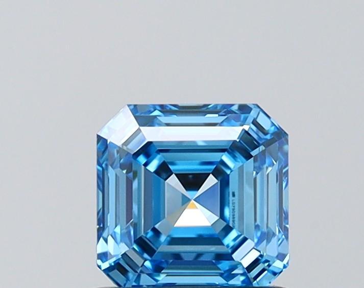 1.03 Ct. Fancy Vivid Blue Asscher Lab Grown Diamond