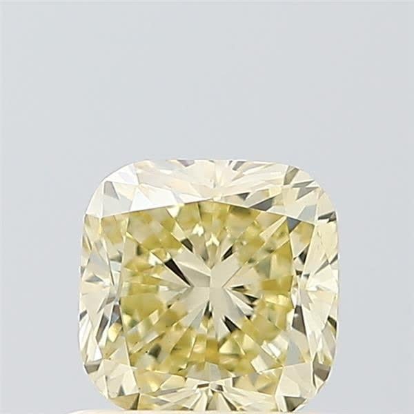 0.75 Ct. Light  Yellow Cushion Lab Grown Diamond