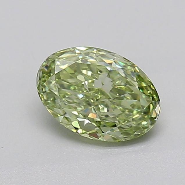 1.01 Ct. Fancy Vivid  Green Oval Lab Grown Diamond
