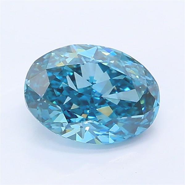 1.03 Ct. Fancy Vivid Blue Oval Lab Grown Diamond