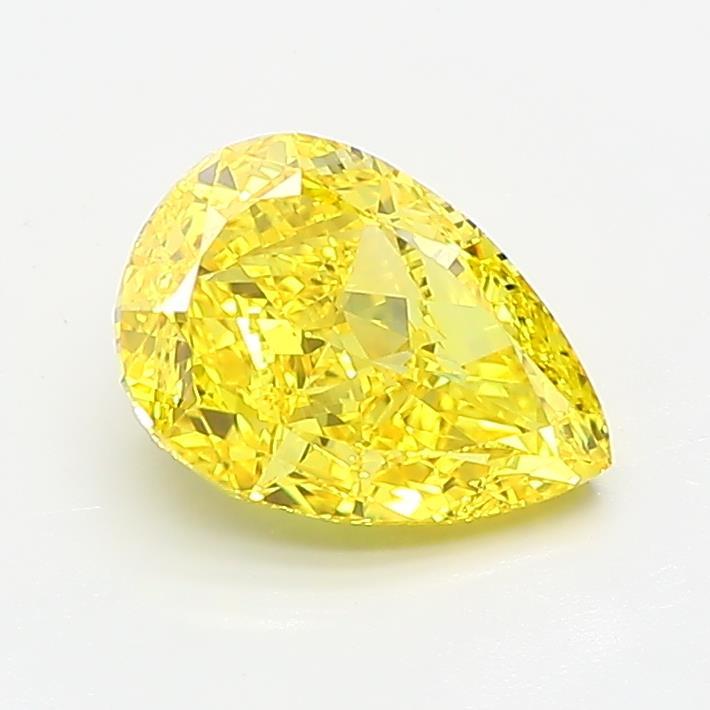 1.52 Ct. Fancy Vivid Yellow Pear Lab Grown Diamond