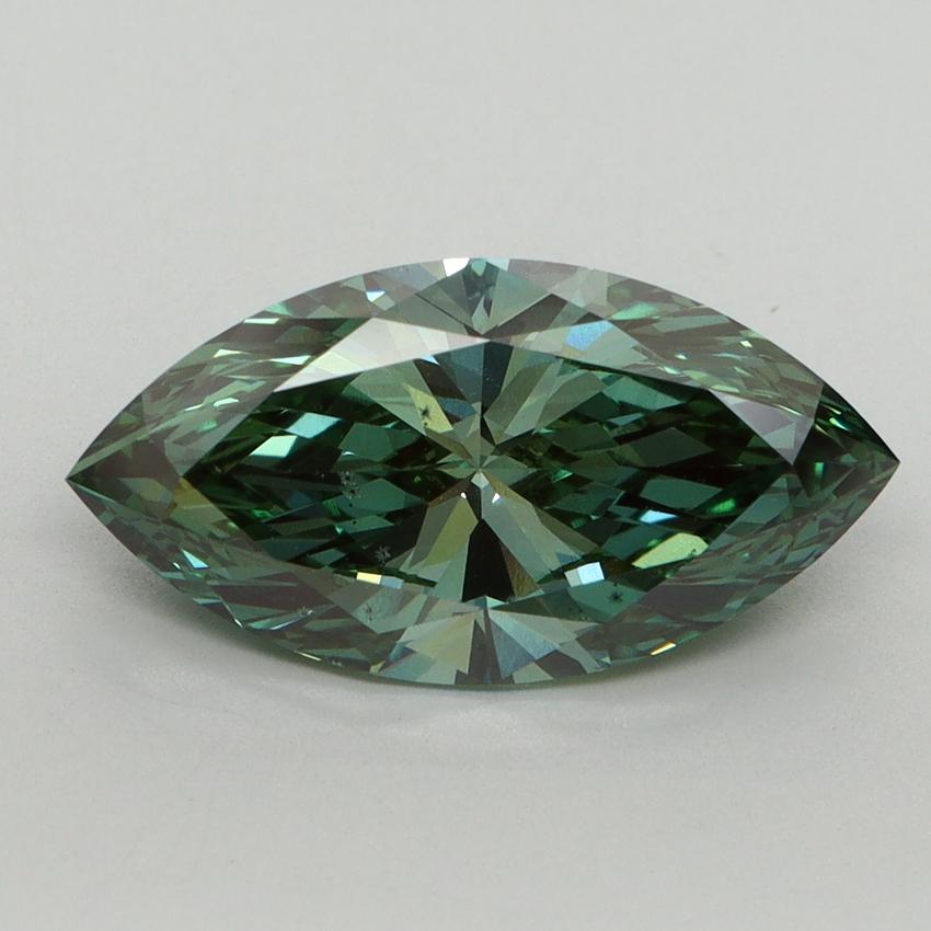 3.04 Ct. Fancy Vivid Pacific Green Marquise Lab Grown Diamond