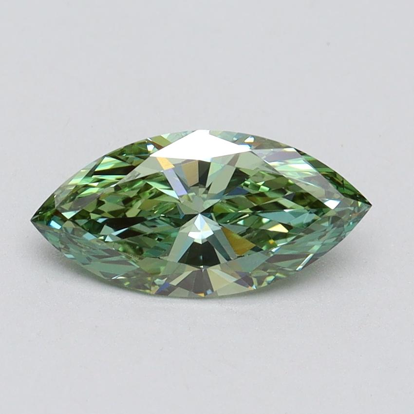 1.00 Ct. Fancy Vivid Green Marquise Lab Grown Diamond