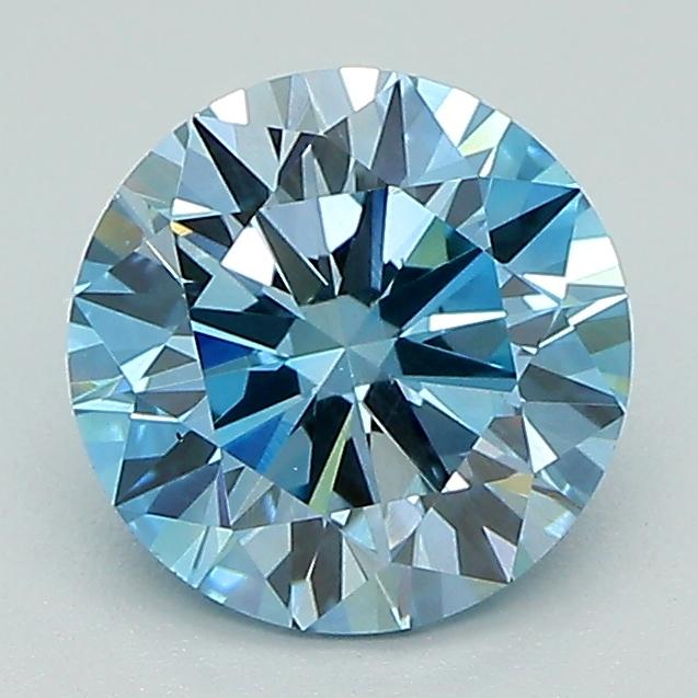 1.38 Ct. Fancy Intense Blue Round Lab Grown Diamond