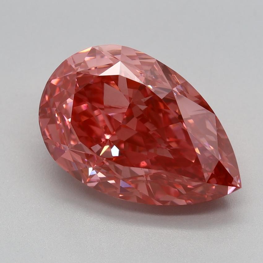 3.07 Ct. Fancy Vivid Pink Pear Lab Grown Diamond