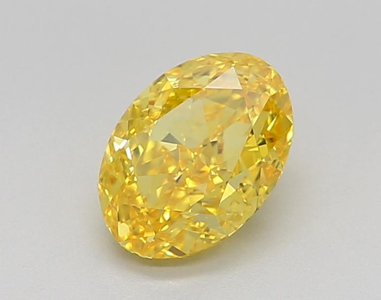 1.02 Ct. Fancy Vivid  Yellow Oval Lab Grown Diamond