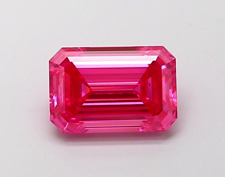 1.61 Ct. Fancy Vivid Pink Emerald Lab Grown Diamond
